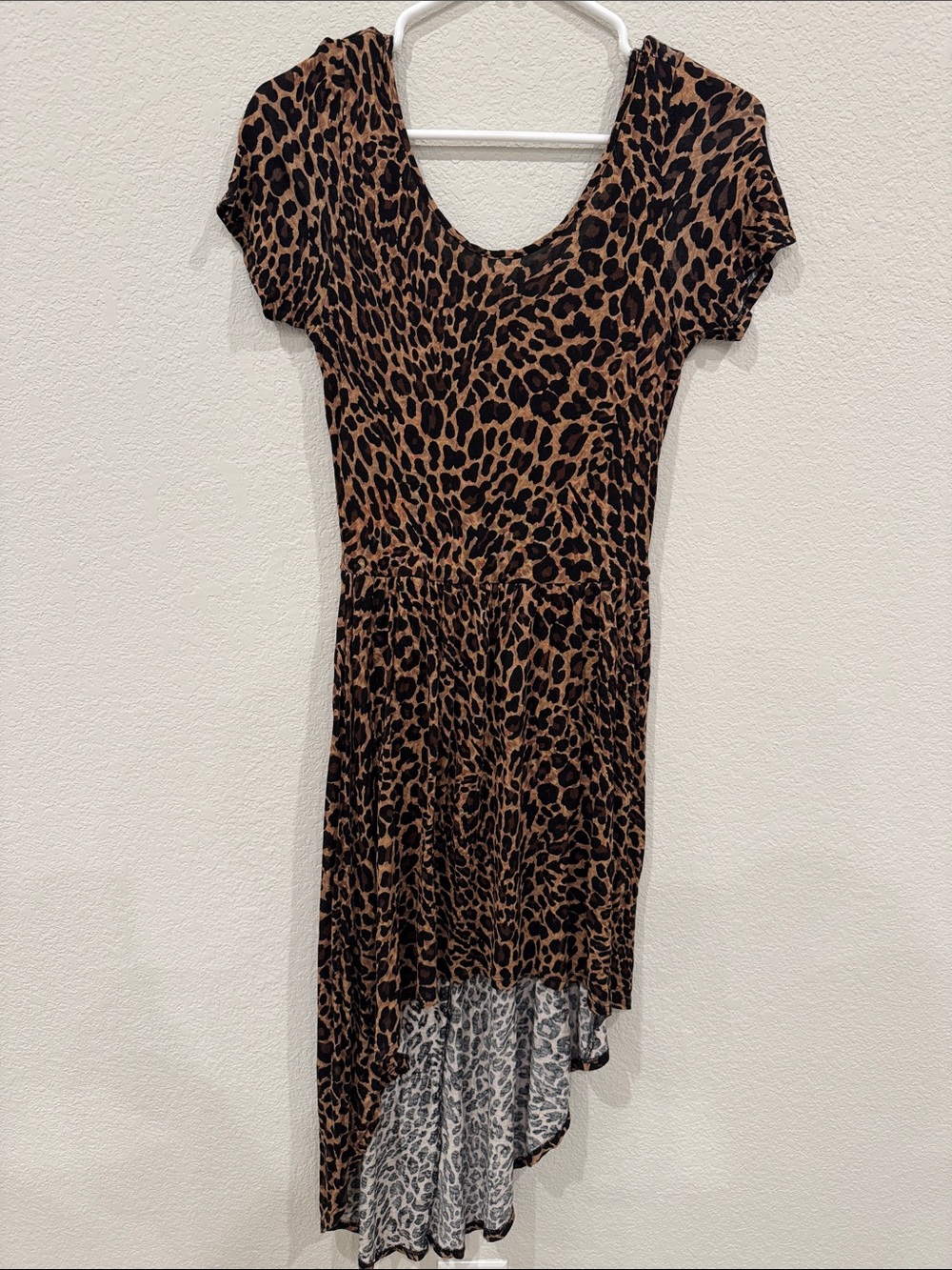 Forever 21 Leopard Print High-Low Dress - Brown & Black